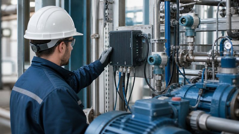 Industrial edge computer connected to equipment and secure enterprise systems